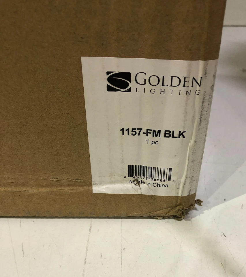 Golden Lighting 1157-FM BLK Payton 14.75 in. 3-Light Matte Black Flush Mount - Image 3 of 3