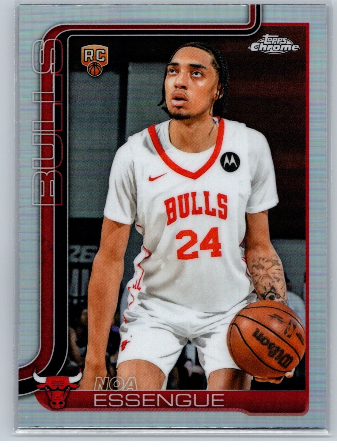 2025-26 Topps Chrome #262 Noa Essengue Rookie Refractor Chicago Bulls