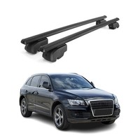 DachträGer GrundtäGer FüR Audi Q5 Mk1 2008-2017 75Kg Aluminium Schwarz 2 Tlg