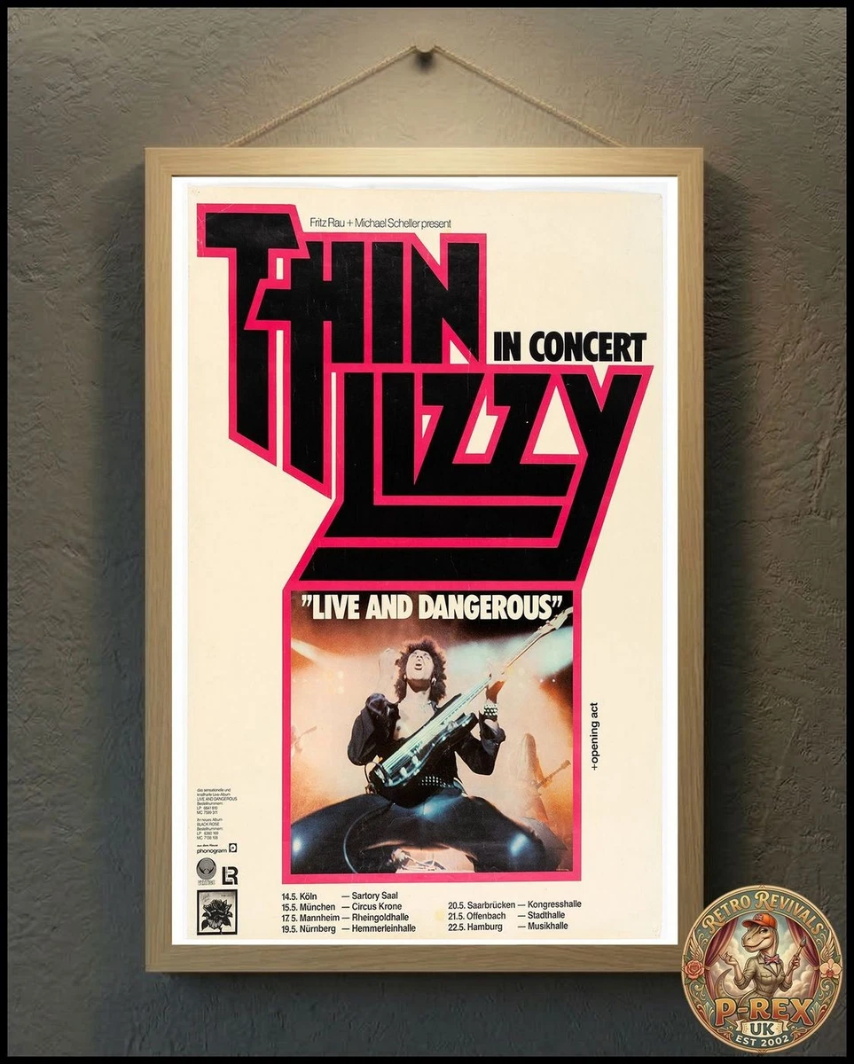 thin lizzy poster products for sale | eBay UK