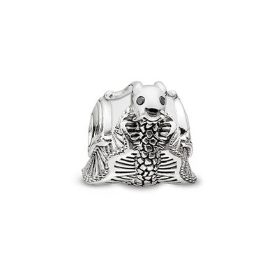 Original THOMAS SABO Schnecke weiße Jade Karma Bead Sterlingsilber K0192-879-14