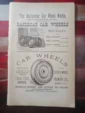 ~1884 Railroad Ads ROCHESTER CAR WHEEL WORKS ◇ Cayuta Wheel & Foundry Waverly NY