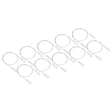 10Pcs 16" Stage Lights Safety Cable 304 Stainless Steel 1mm Dia Security Rope