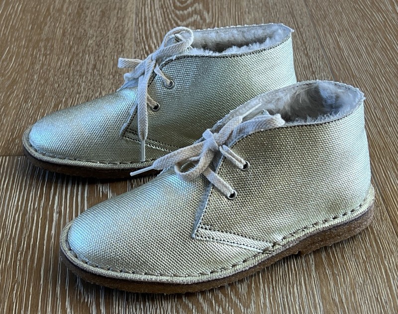 Crewcuts JCrew Girls Shearling Macalister Boots In Gold Size 13 NIB