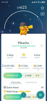 Shiny Pikachu ( Valor Hat ) ( Copenhagen GO Fest ) Pokémon Trade  GO 