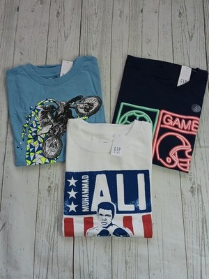 Lot Of 3 Gap Kids Boy's Graphic Shirt Short Sleeve Size L(10)