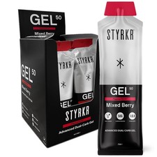 Styrkr GEL50 Energy Gels by Styrkr  50g of Carbs  Pack of 12 Berry Flavoured ...