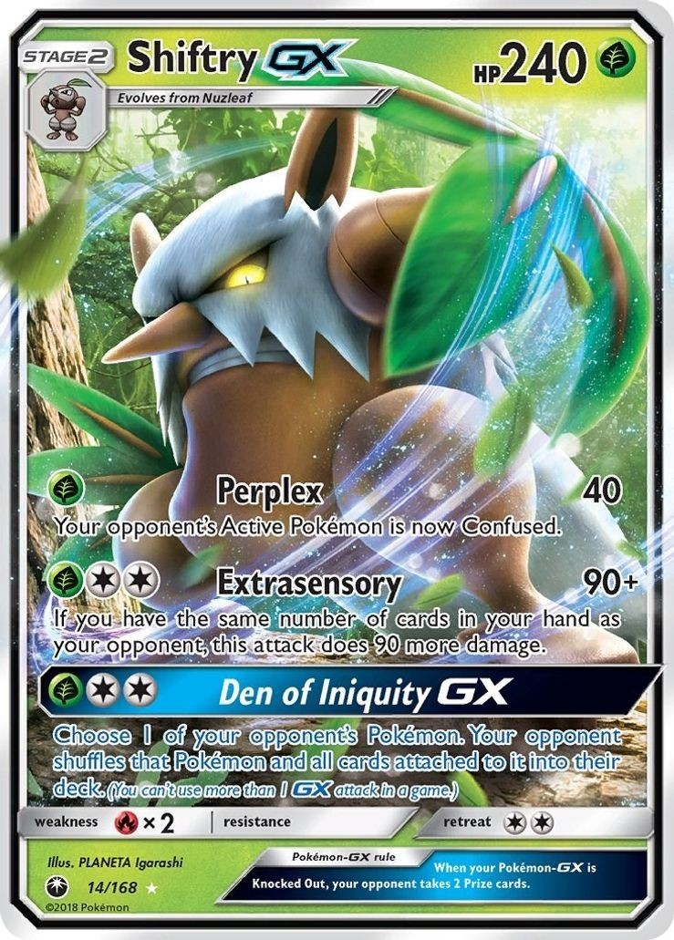 Shiftry GX - 14/168 - Pokemon Celestial Storm Sun & Moon Ultra Rare Card NM