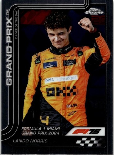 2025 Topps Chrome F1 Lando Norris Aqua RayWave /199 Refractor #127