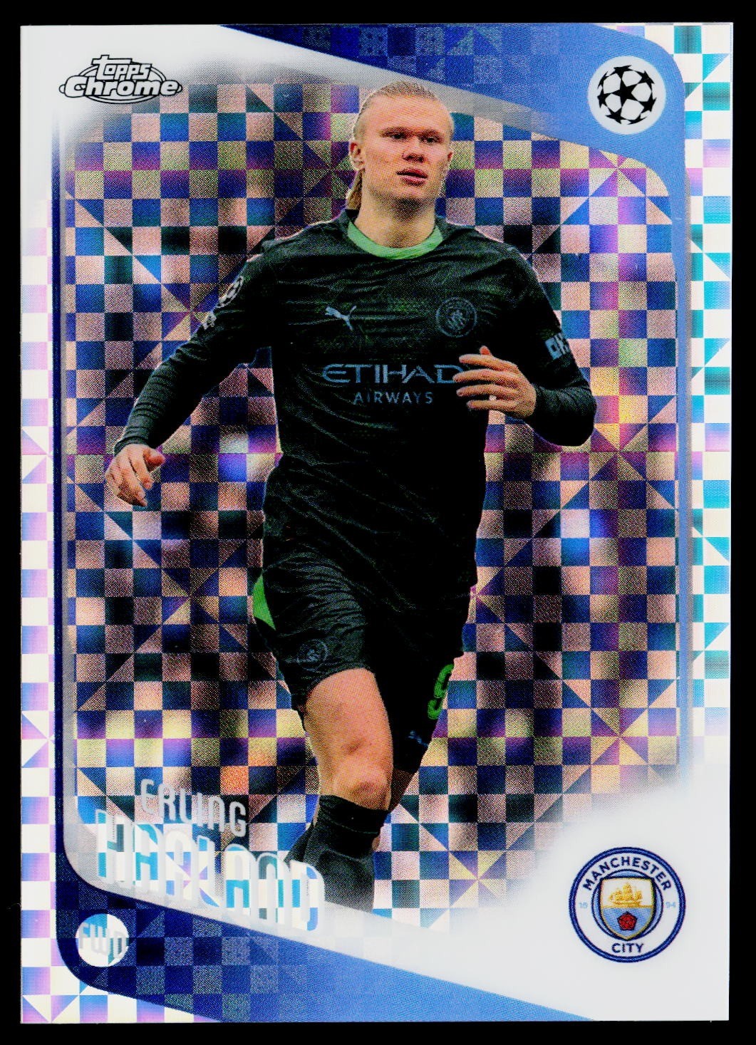 2025-26 Topps Chrome UEFA Club Competitions #181 Erling Haaland X-Fractor