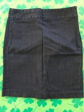 EUC Tommy Hilfiger Dark Wash Denim Pencil Skirt Back Pockets Slit size 2