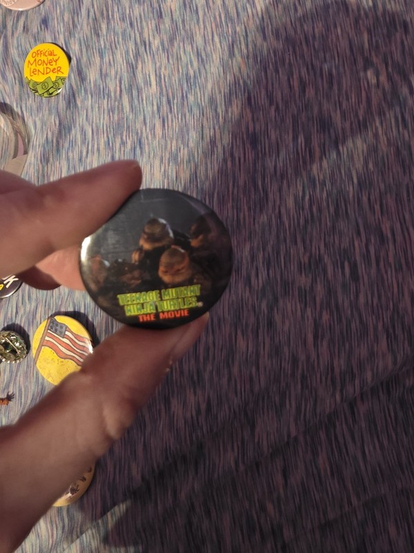 Vintage Teenage Mutant Ninja Turtles Movie Pin, Group Shot Splinter, 1990 TMNT