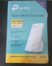 TP-Link WiFi Extender with Ethernet Port, Dual Band 5GHz/2.4GHz RE220 