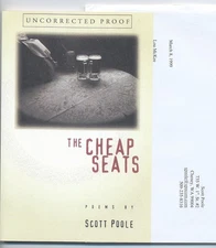 Scott POOLE / The Cheap Seats Poems Uncorrected Proof 1st 1998