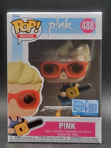Funko Pop Rocks 488 P!nk Pink with Chainsaw Funko Shop