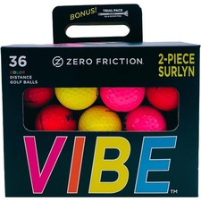 Zero Friction Golf Balls 36pk - Neon