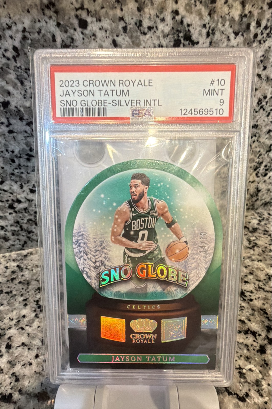 2023-24 Panini Crown Royale -Sno Globe Jayson Tatum #10 Silver International /18