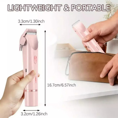 2 in 1 Waterproof Dual Head Electric Lady Shaver Razor For Women Private Area 