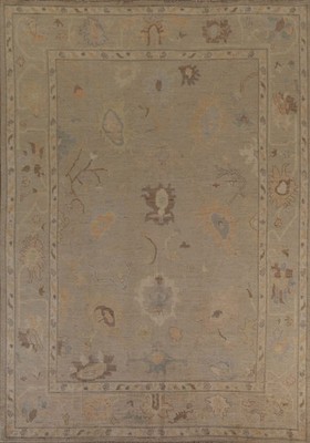 Oushak Vegetable Dye Area Rug 8x10 Wool Hand-knotted Living Room Oriental Carpet