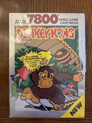 Atari 7800 - Donkey Kong - Sealed NIB !!! Bottom Is Slightly Dented.