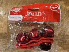 New Christmas House Jingle Bell Bracelet Red