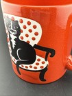 Vintage Waechtersbach W Germany Red Black Cat Mug Polka Dot Chair — photo 7