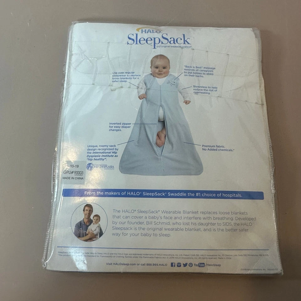 NOVO Saco de Dormir Halo Algodão Verde Marfim XS 0-3 Meses Recém-nascido 5-10 Lbs - Imagem 2 de 4