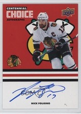 2025-26 Chicago Blackhawks Centennial Choice Signatures Nick Foligno Auto nv3