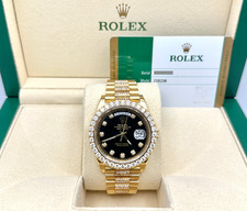 Rolex President Day Date 228238 40mm Diamond Bezel Dial Band 18K Gold Box Papers