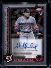 2025 Topps Chrome Update Andres Chaparro Debut Auto RC #CRDA-ACH Rookie