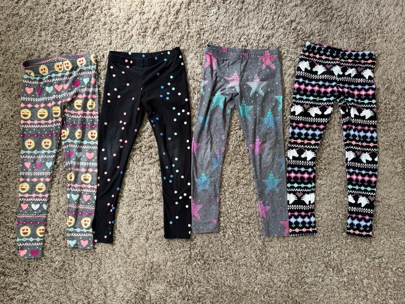 FOUR So Kohl’s Cozy Girls Leggings- GUC- size 10- See Notes
