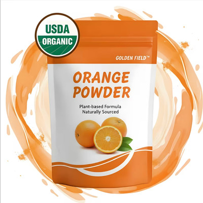 Natural Origin Orange Powder Made From Fresh Orange Zest And Pulp Smoothies