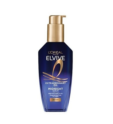 L'Oreal Elvive Extraordinary Oil Midnight Serum Dry Hair, 100ml. Imperfect Flasche