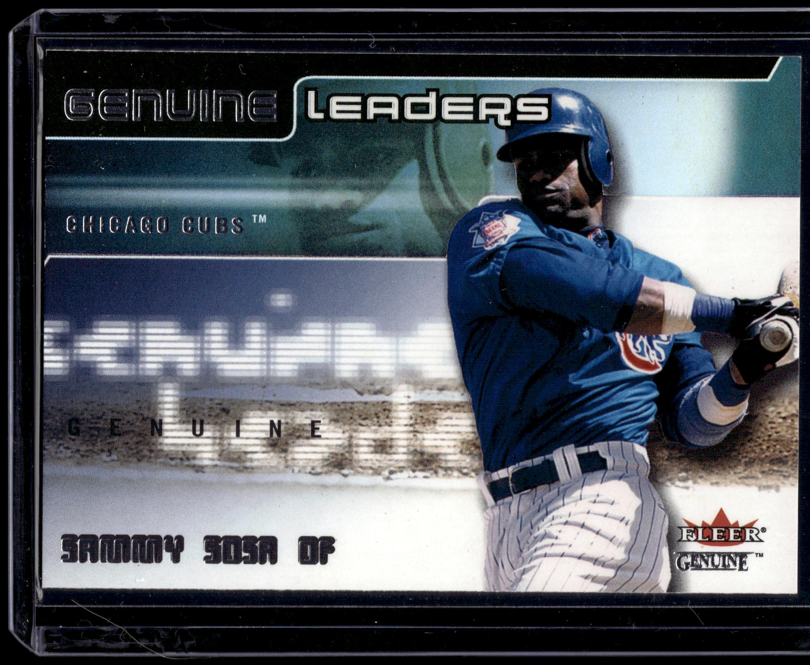 2002 Fleer Genuine #GL1 Sammy Sosa Genuine Leaders NM
