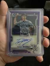 2021 Bowman Chrome - Prospect Autographs Tanner Murray  Purple Refractor AU, RC