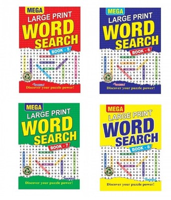A4 Word Search Mega Large Print Puzzles Books Lots of PUZZLES with SOLUTIONS