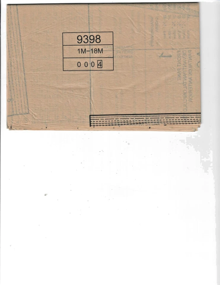 Burda Kids 9398 Sewing Pattern Pants Hem/Seam Allowances 1M-18M 3 Variations - Image 4 of 4