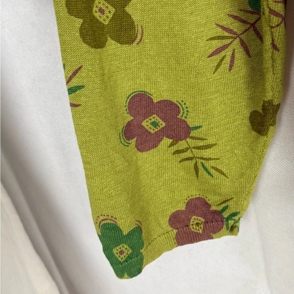 Cárdigan Suéter Gudrun Sjödén Lino Mezcla Algodón Orgánico Floral Cottagecore XXL Foto 3 de 4