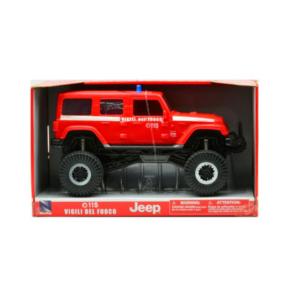 JEEP SAHARA BIG WHEELS VIGILI DEL FUOCO 1:18 New Ray Pompieri -D- Neues Modell