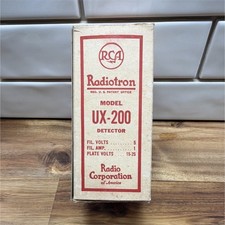RCA Radiotron UX-200 Detector Vacuum Tube with Original Box