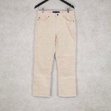 Tommy Hilfiger Women Straight Ankle Corduroy Pants Beige Size 6 Pre-owned