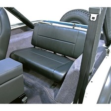 Rugged Ridge Fixed Rear Seat Jeep Cj Wrangler 19551995 Black Vinyl
