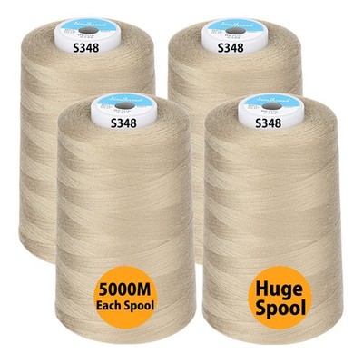 All Purpose Sewing Thread from 100 Spun Polyester for Serger, Overlock, Merro...