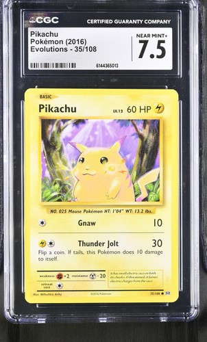 Pikachu graded CGC 7.5 for sale on eBay