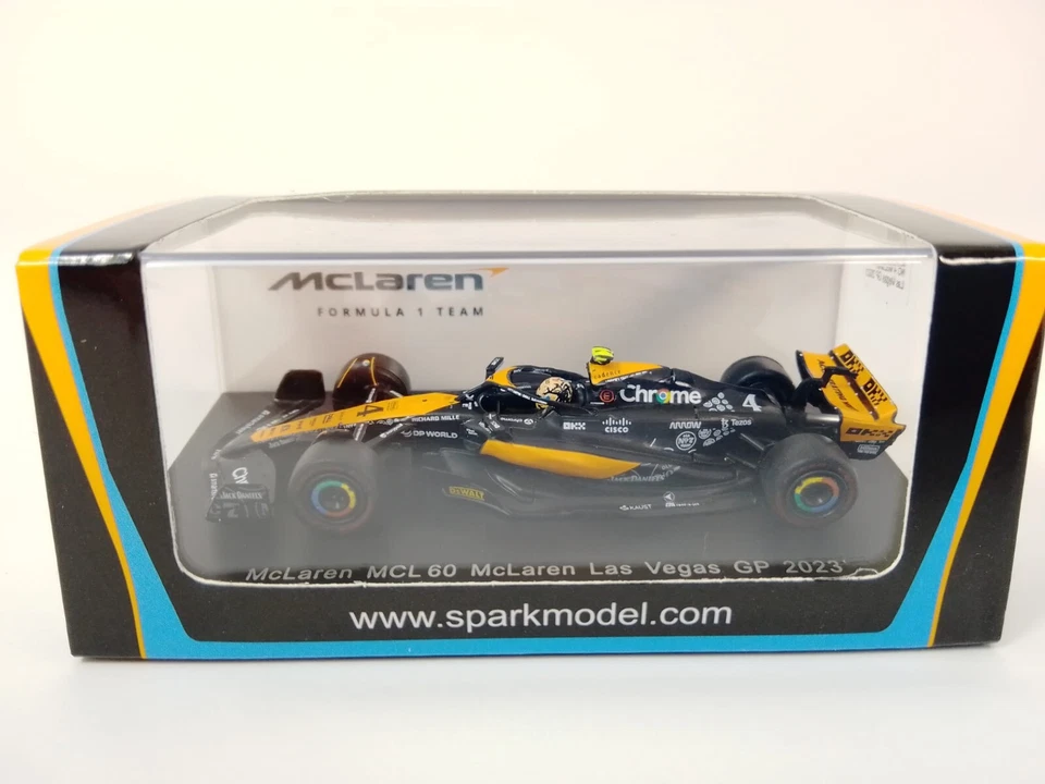 Spark F1 Mclaren MCL60 #4 Lando Norris Las Vegas GP 2023 1/64 Y360 - Immagine 3 di 4