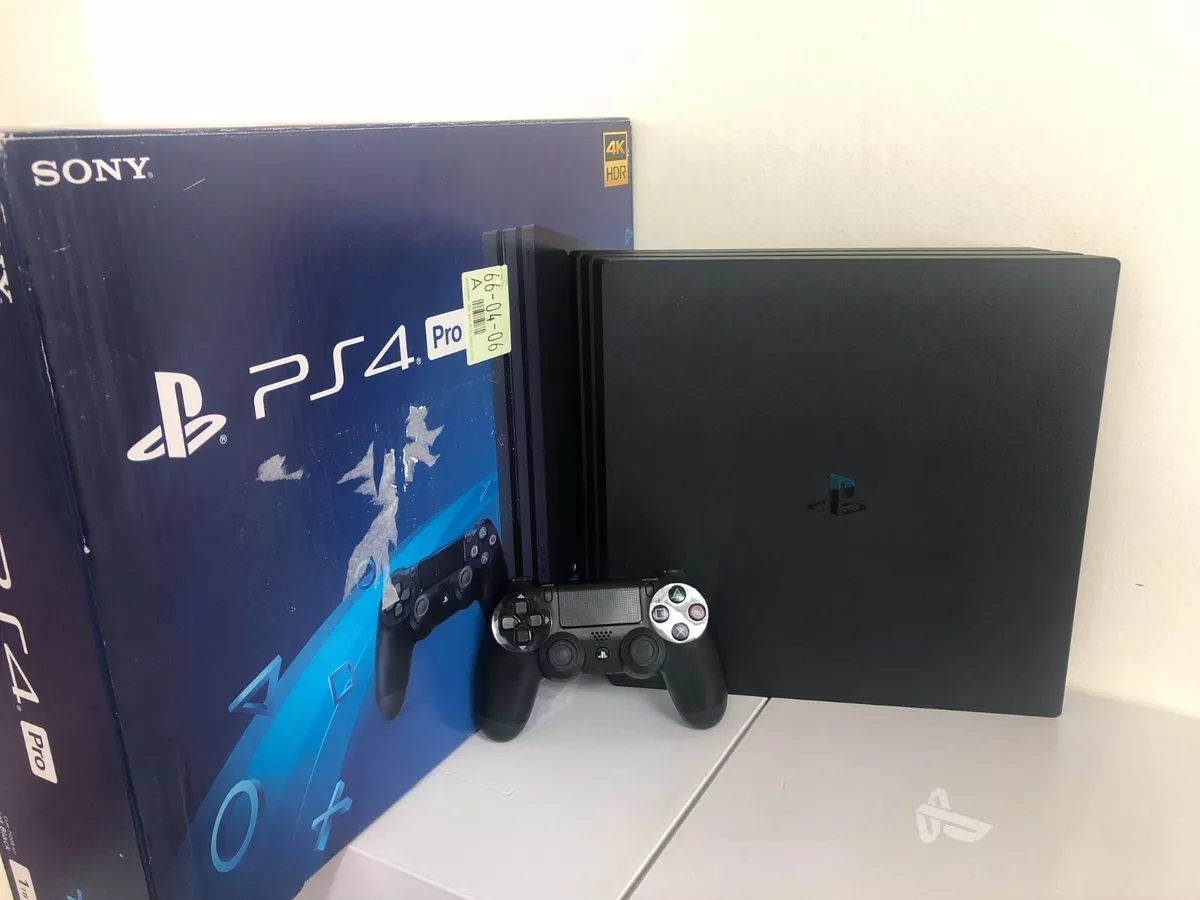 Sony PS4 PlayStation 4 Pro Jet Black 1TB CUH-7100BB01 Console Very Good w/  BOX