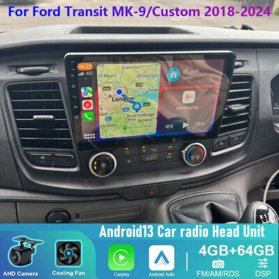 Wireless Carplay Android Head unit Car Radio For Ford Transit MK-9/Custom 18-24