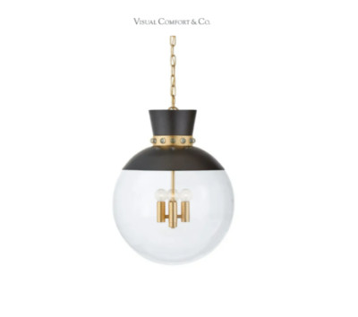 Visual Comfort JN5052MBK/G-CG Lucia 4 Light 18'' Wide Pendant*NEW*