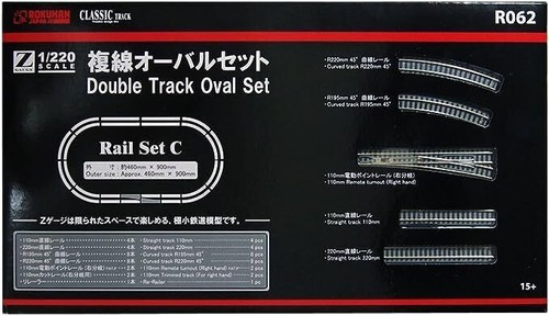 ROKUHAN Z Gauge 1/220 Scale Double-Track Oval Set Rail Set C R062 - Picture 2 of 2