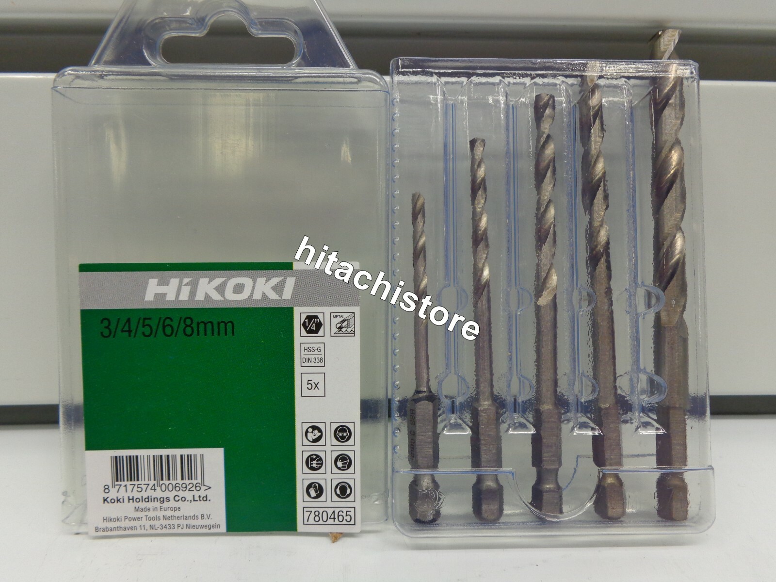 Kit Punte Hikoki HSS per Metallo - 5 Pezzi con Attacco Esagonale 1/4